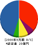 森田工務店 貸借対照表 2008年9月期