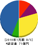 松本組 貸借対照表 2010年1月期