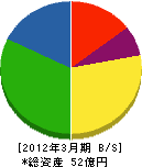 沼田建設 貸借対照表 2012年3月期