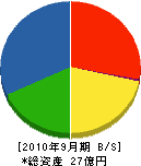 柴田工務店 貸借対照表 2010年9月期