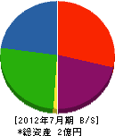 内田工業所 貸借対照表 2012年7月期