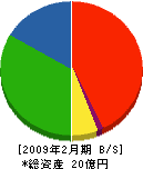 川重鉄構工事 貸借対照表 2009年2月期