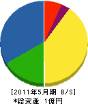 安藤タタミ商店 貸借対照表 2011年5月期