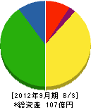 藤吉工業 貸借対照表 2012年9月期