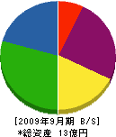 加藤商事 貸借対照表 2009年9月期
