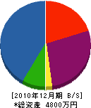 鞍田組 貸借対照表 2010年12月期