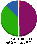 タケオカ 貸借対照表 2011年2月期