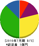 佐々木工業 貸借対照表 2010年7月期