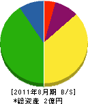 中島電工 貸借対照表 2011年8月期