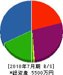 竹内産業 貸借対照表 2010年7月期