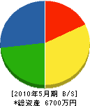 川口建設 貸借対照表 2010年5月期