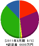 大澤鉄工所 貸借対照表 2011年4月期