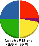 新潟寺岡オート・ドア 貸借対照表 2012年8月期