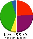 今井水道ガス工事店 貸借対照表 2008年8月期