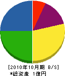河田製作所 貸借対照表 2010年10月期