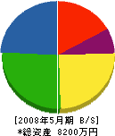 高坂建材 貸借対照表 2008年5月期