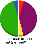 岡山築炉 貸借対照表 2011年4月期