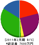 渋谷商店 貸借対照表 2011年2月期