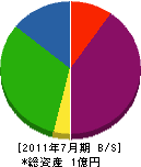 アサカ 貸借対照表 2011年7月期