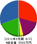 米村商店れーべん 貸借対照表 2012年9月期