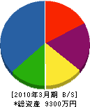治田電気 貸借対照表 2010年3月期