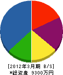 治田電気 貸借対照表 2012年3月期