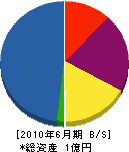 郡山木材建設 貸借対照表 2010年6月期