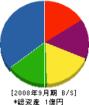 植田重機 貸借対照表 2008年9月期