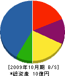 小田建設 貸借対照表 2009年10月期