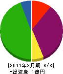 橋本建材 貸借対照表 2011年3月期