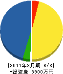 藤井造園 貸借対照表 2011年3月期