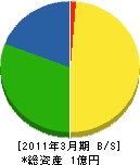 川中工務店 貸借対照表 2011年3月期