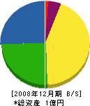 中島水道 貸借対照表 2008年12月期 中島水道 貸借対照表 2008年12月期