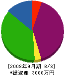 鹿島産業 貸借対照表 2008年9月期