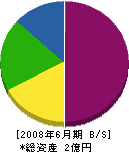 田中工務店 貸借対照表 2008年6月期
