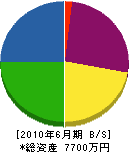 赤塚塗装店 貸借対照表 2010年6月期