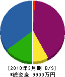 内田建材 貸借対照表 2010年3月期