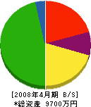 飯沼工務店 貸借対照表 2008年4月期