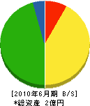東田建設 貸借対照表 2010年6月期