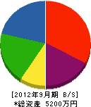 嶋川冷熱工業 貸借対照表 2012年9月期