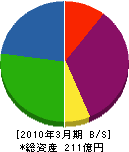 富士観光開発 貸借対照表 2010年3月期