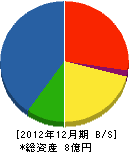 ヤマエイ長島建設 貸借対照表 2012年12月期