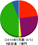 横山塗装店 貸借対照表 2010年5月期