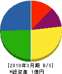 上村塗装 貸借対照表 2010年3月期