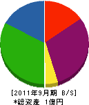 日新建電 貸借対照表 2011年9月期