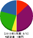 矢野電機 貸借対照表 2013年3月期