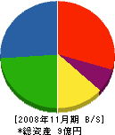 武蔵野土木工業 貸借対照表 2008年11月期