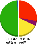 前田電気 貸借対照表 2010年10月期
