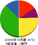 加川水道 貸借対照表 2008年10月期