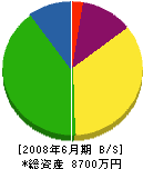 松浦工務店 貸借対照表 2008年6月期